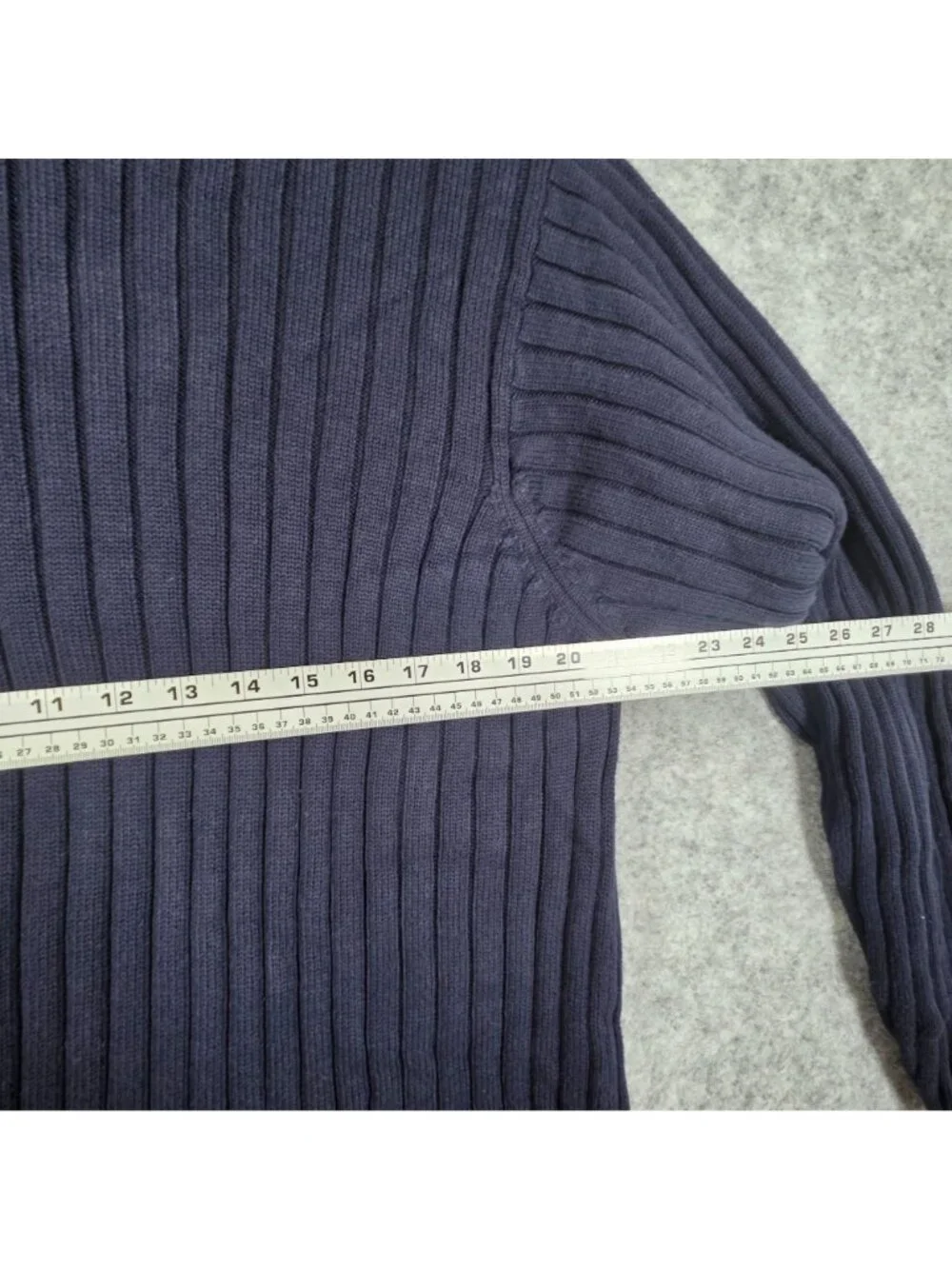 Eddie Bauer Men's Sweater Crewneck Long Sleeve Pullover Rib Knit Navy Size L - Picture 3 of 7